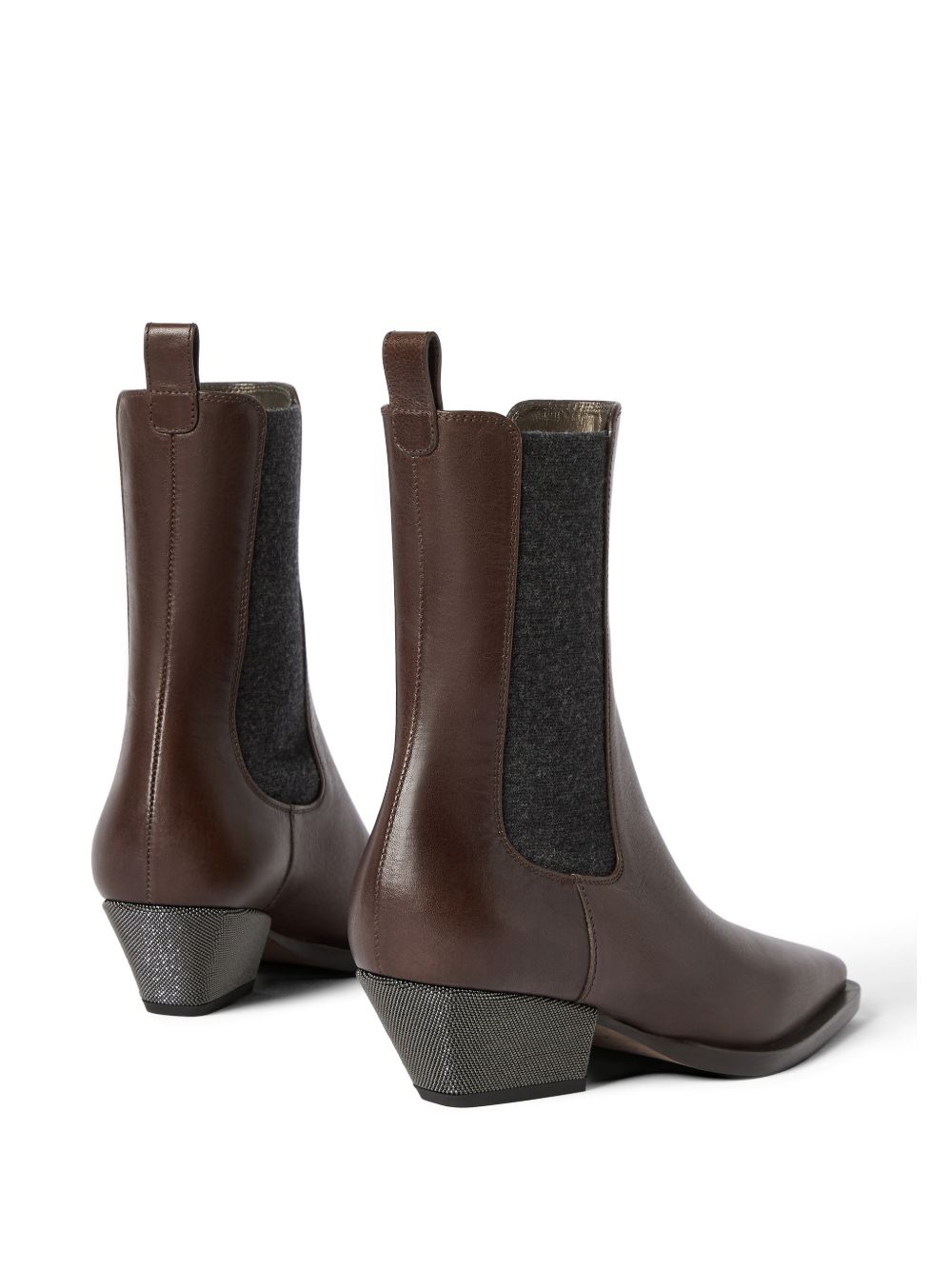 Brunello Cucinelli Women Leather Ankle Boots BRUNELLO CUCINELLI