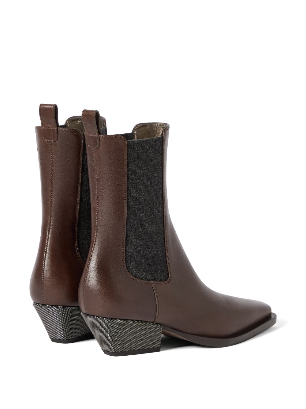 Brunello Cucinelli Women Leather Ankle Boots BRUNELLO CUCINELLI