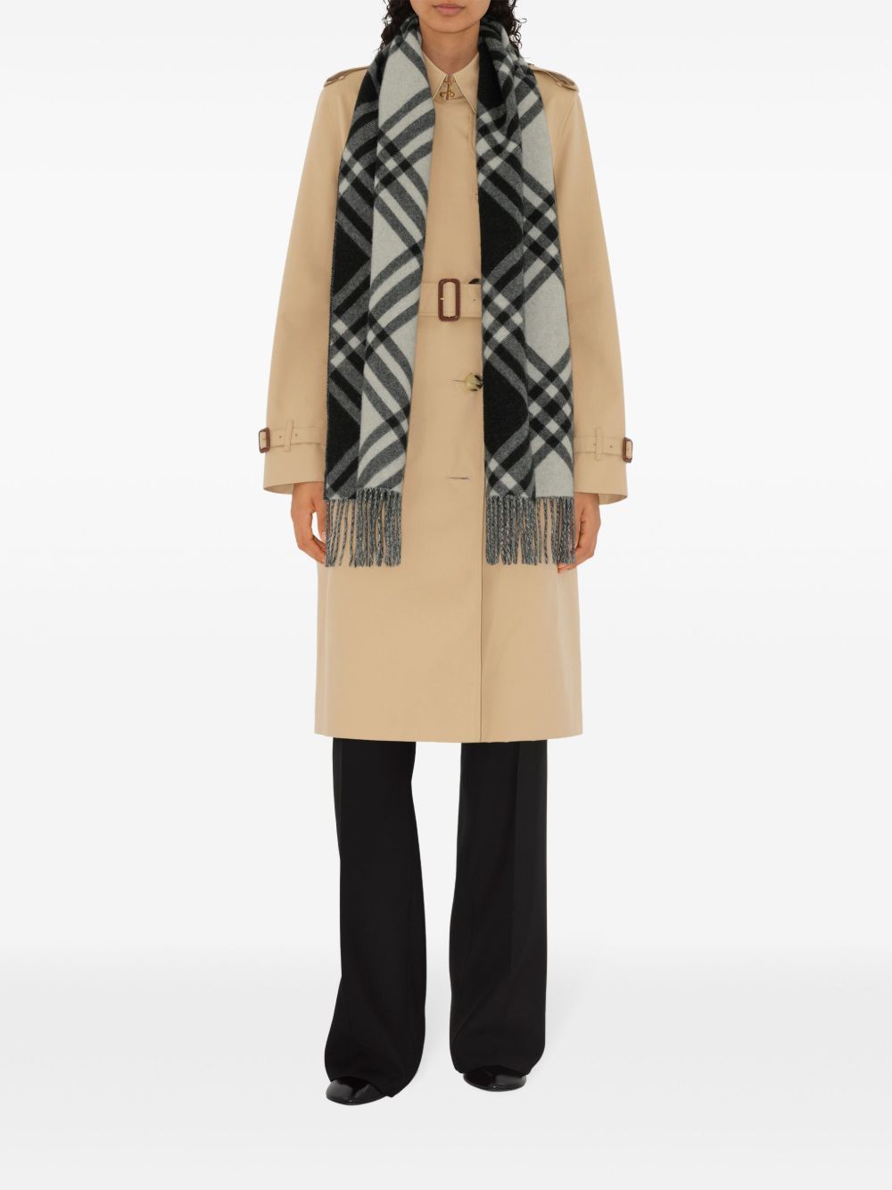 Burberry Men Check Cashmere Scarf BURBERRY