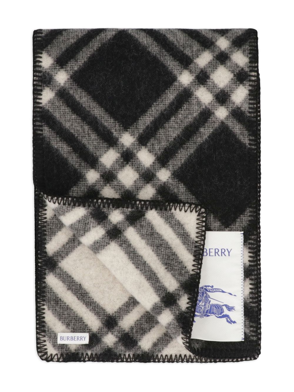 Burberry Men Check Wool Scarf BURBERRY
