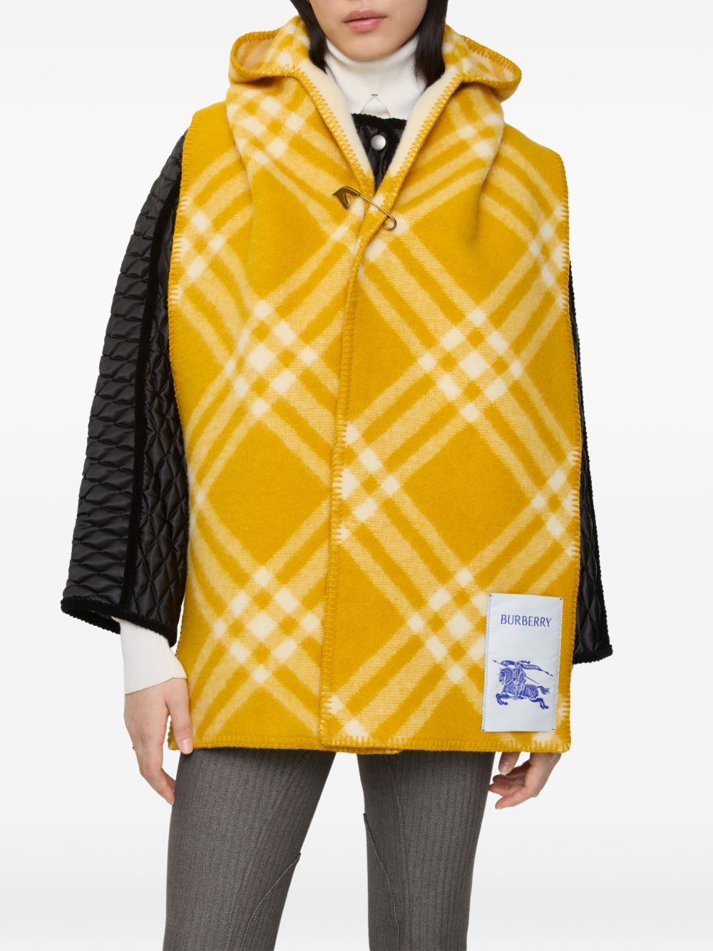 Burberry Men Wool Hooded Scarf BURBERRY