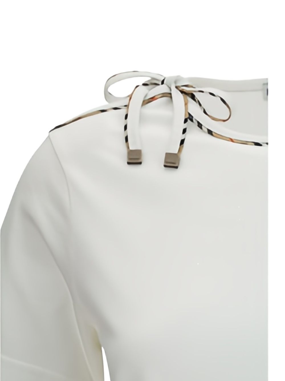 Burberry Women Check Bow Cotton T-Shirt BURBERRY