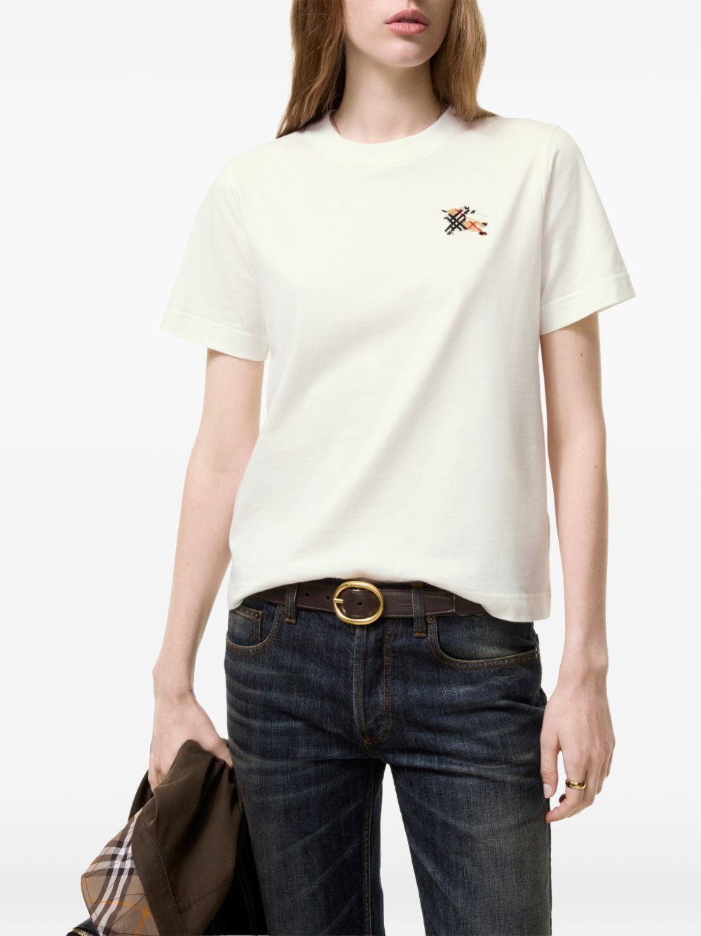 Burberry Women Logo Cotton T-Shirt BURBERRY