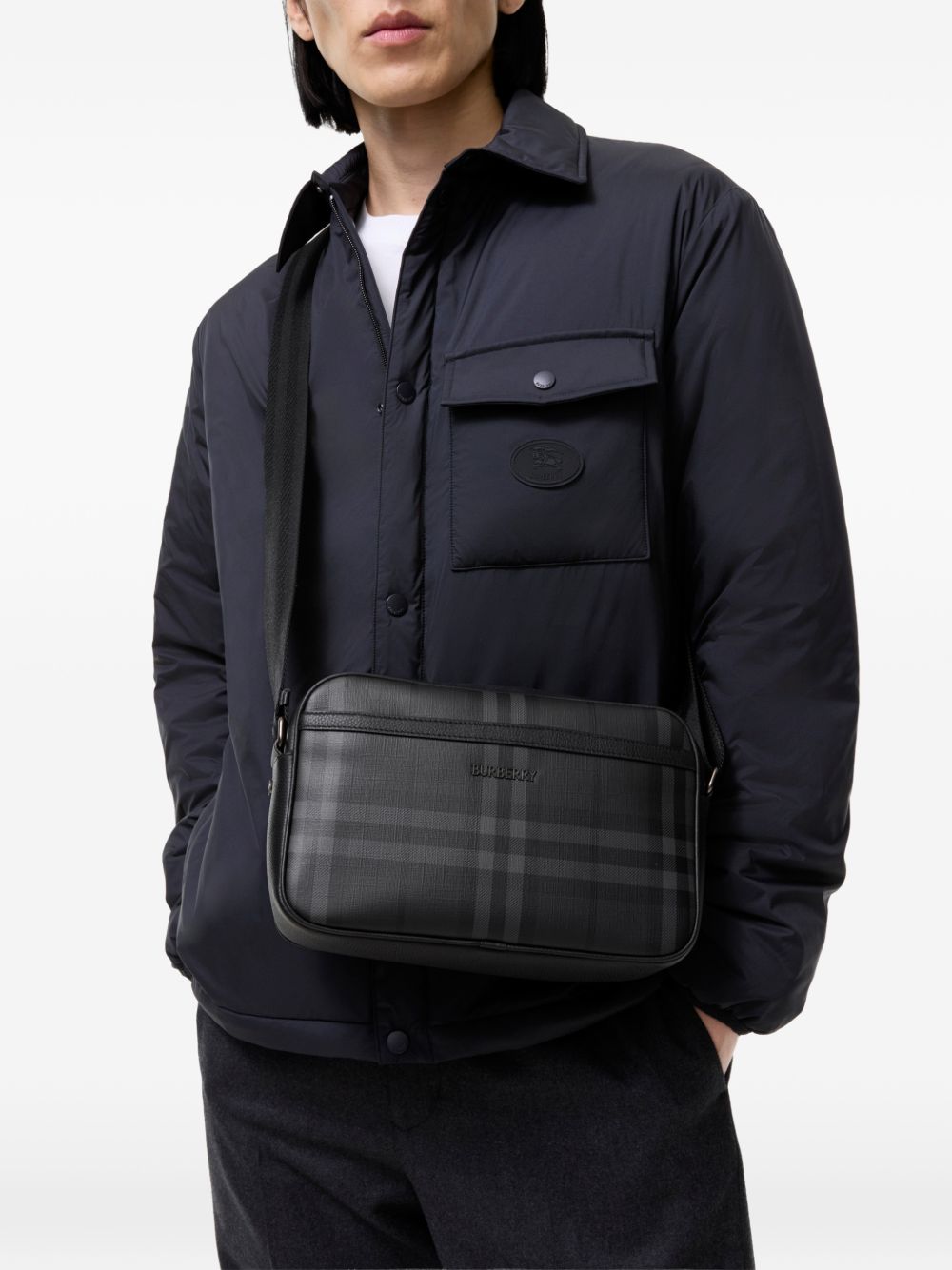 Burberry Men Check Crossbody Bag BURBERRY