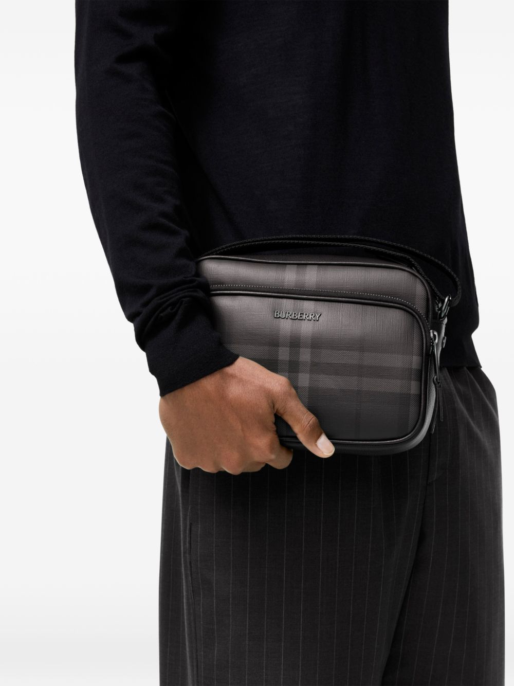 Burberry Men Check Crossbody Bag BURBERRY