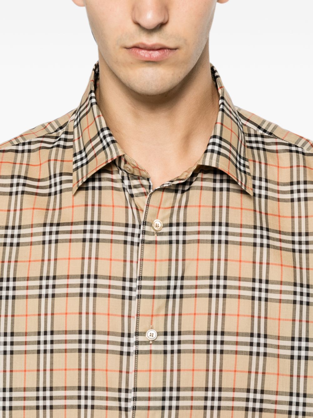 Burberry Men Check Cotton Shirt BURBERRY