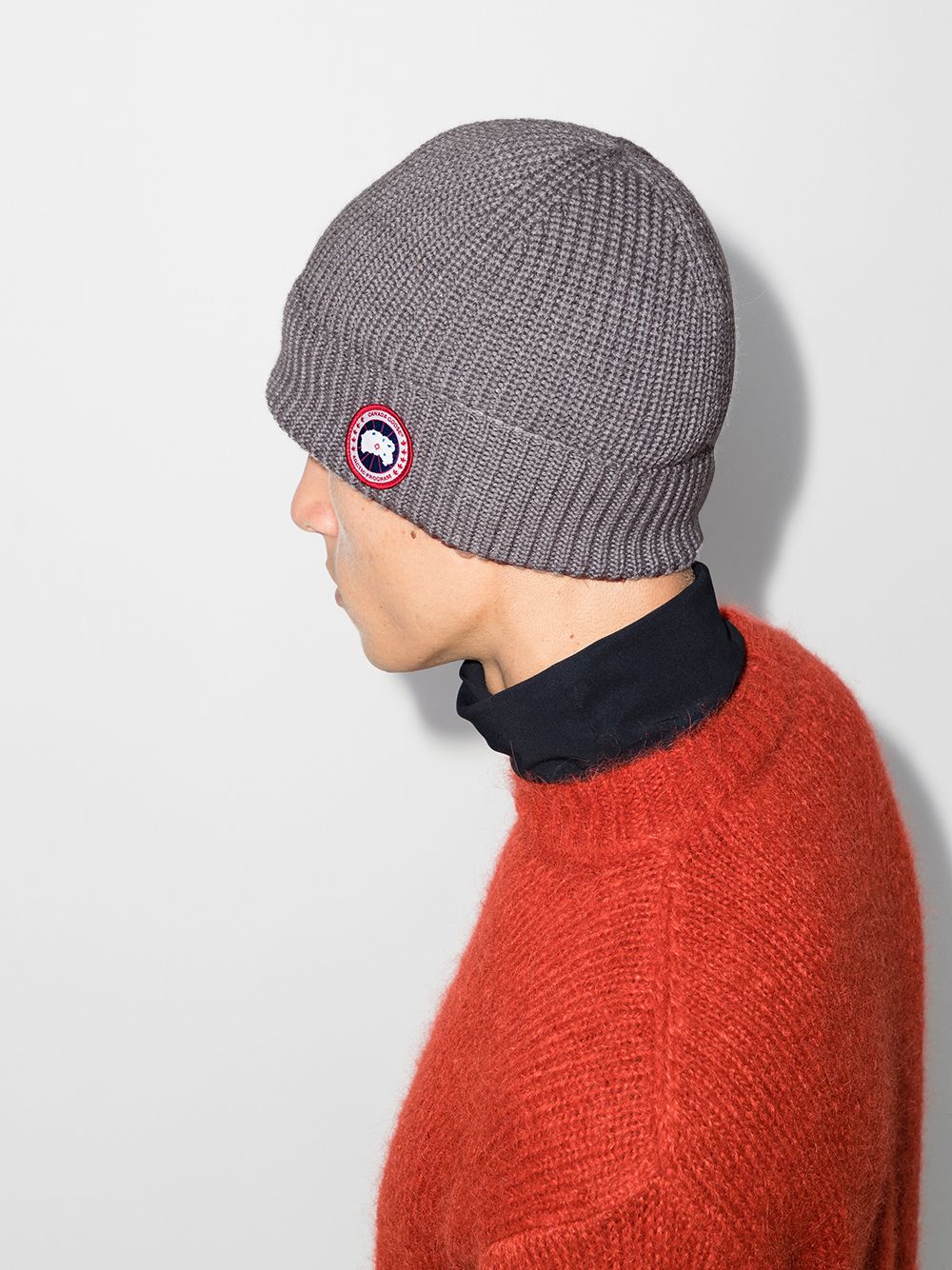 Canada Goose Men Logo Wool Beanie CANADA GOOSE