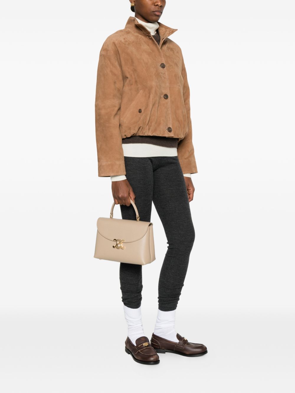 Celine Women Nino Medium Leather Handbag CELINE