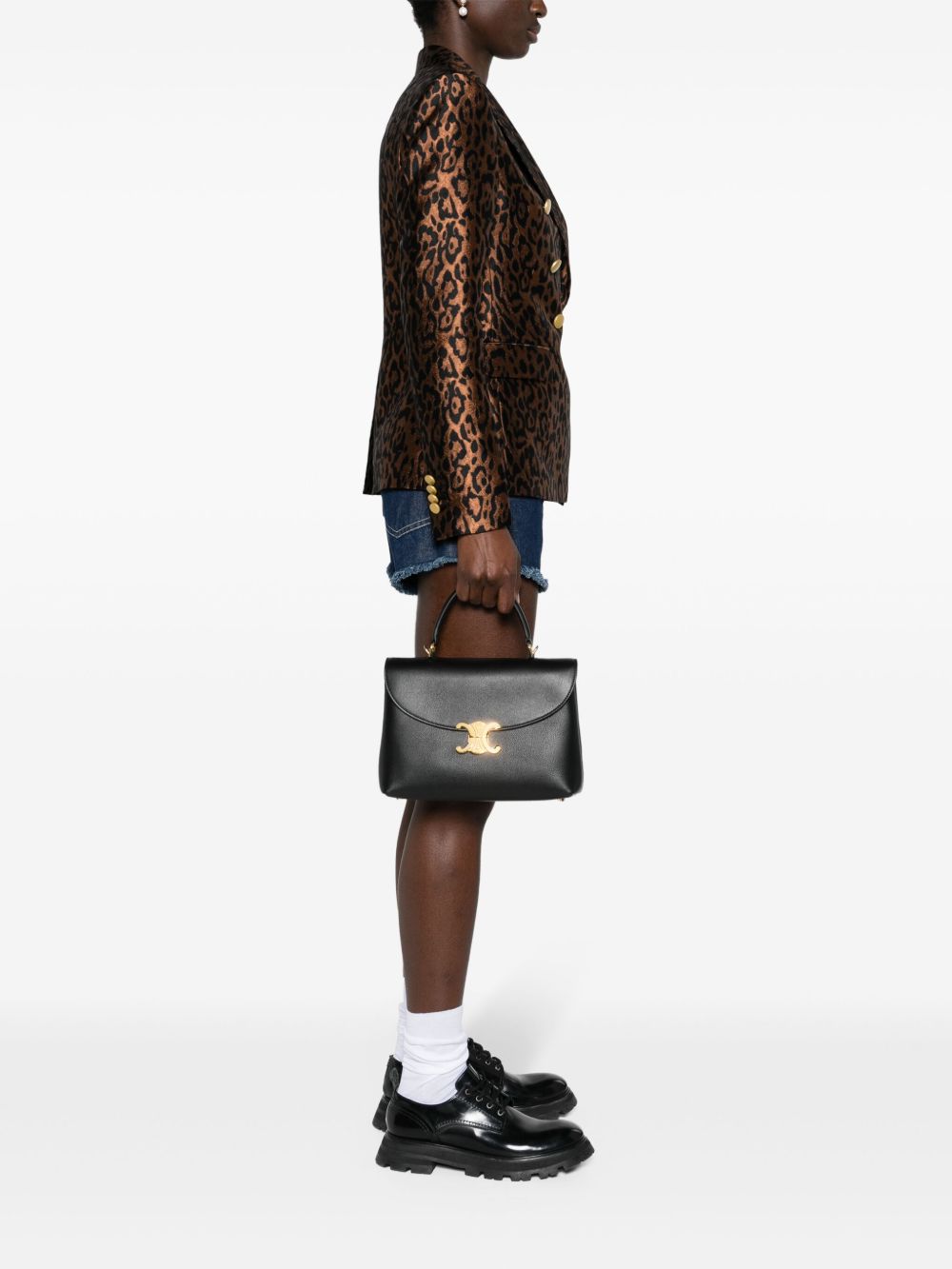 Celine Women Nino Medium Leather Handbag CELINE