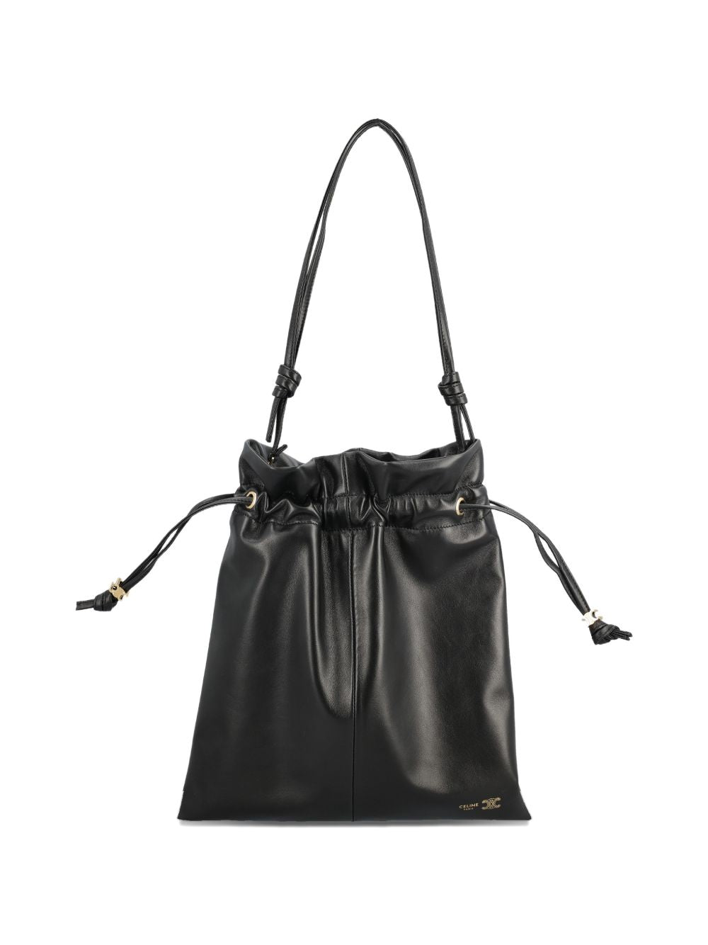 Celine Women Crystal Pouch Small Leather Bucket Bag CELINE