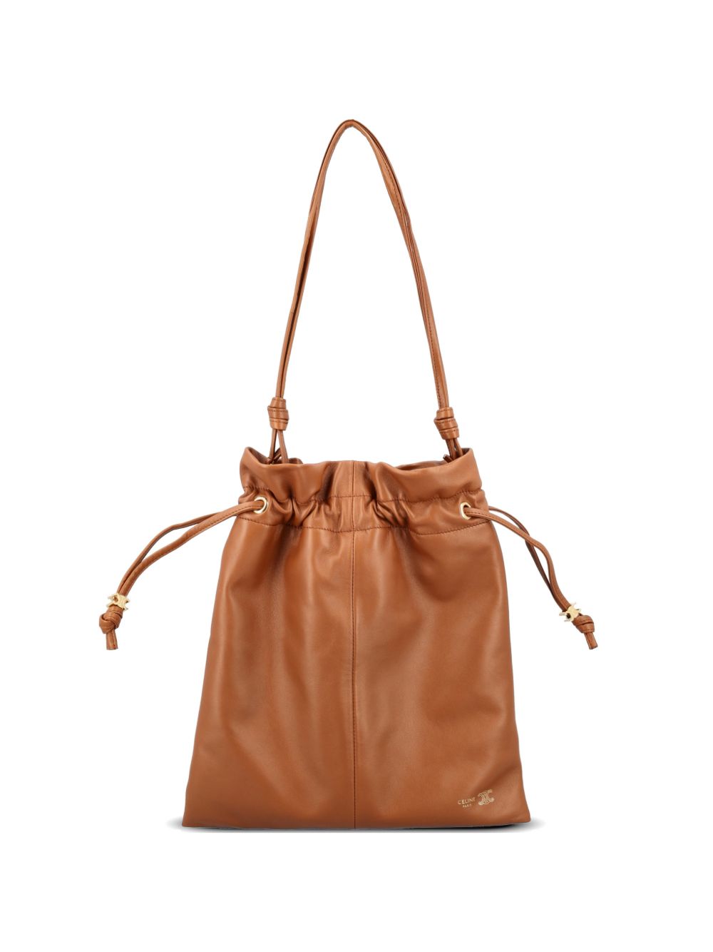 Celine Women Crystal Pouch Small Leather Bucket Bag