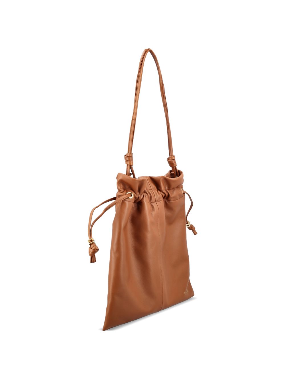 Celine Women Crystal Pouch Small Leather Bucket Bag