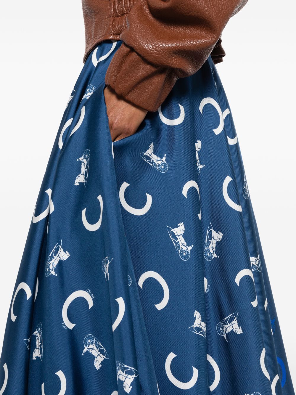 Celine Women Silk Long Skirt CELINE