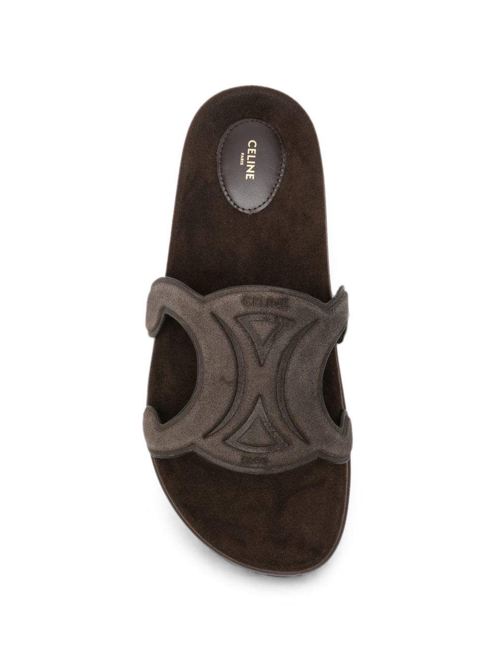 Celine Women Triomphe Suede Leather Sandals CELINE
