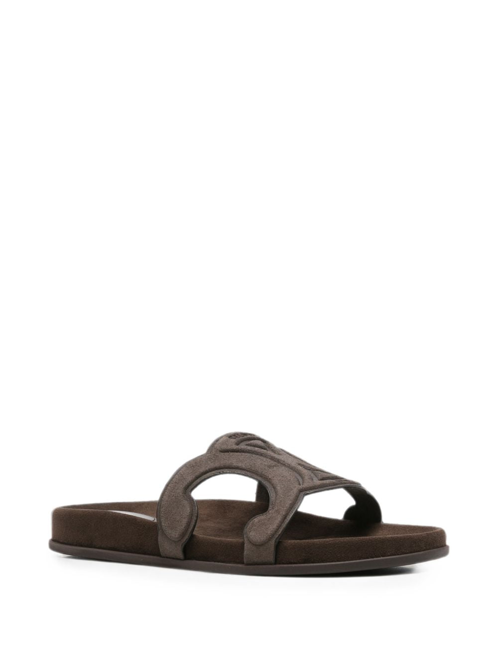 Celine Women Triomphe Suede Leather Sandals CELINE