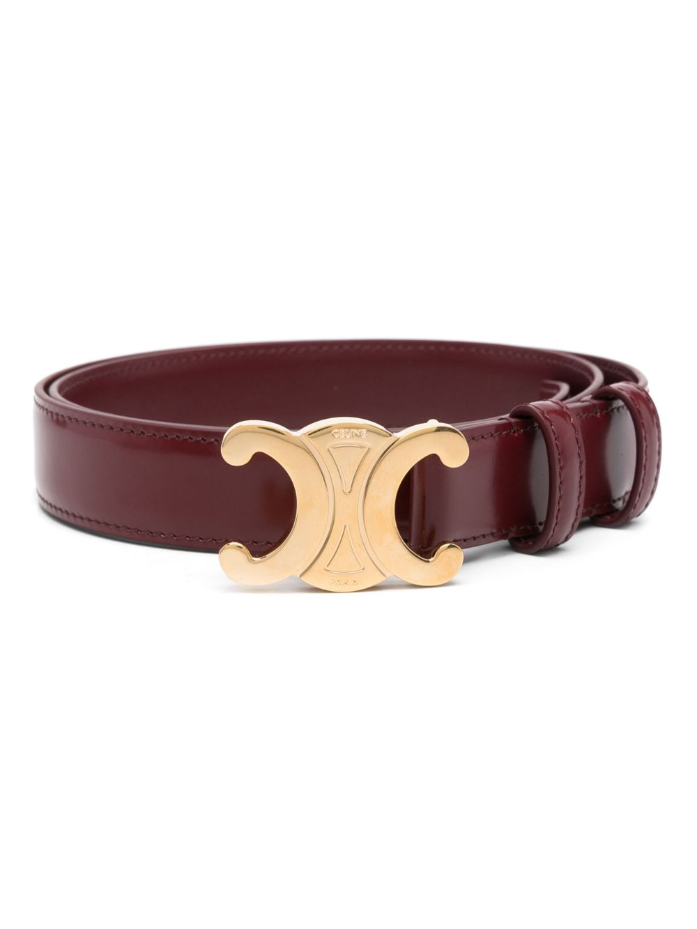 Celine Women Triomphe Leather Belt CELINE