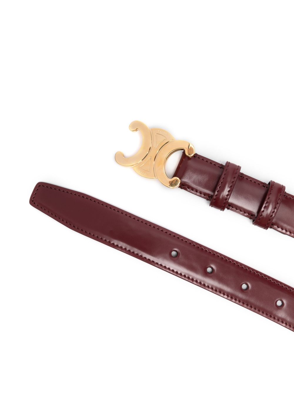 Celine Women Triomphe Leather Belt CELINE