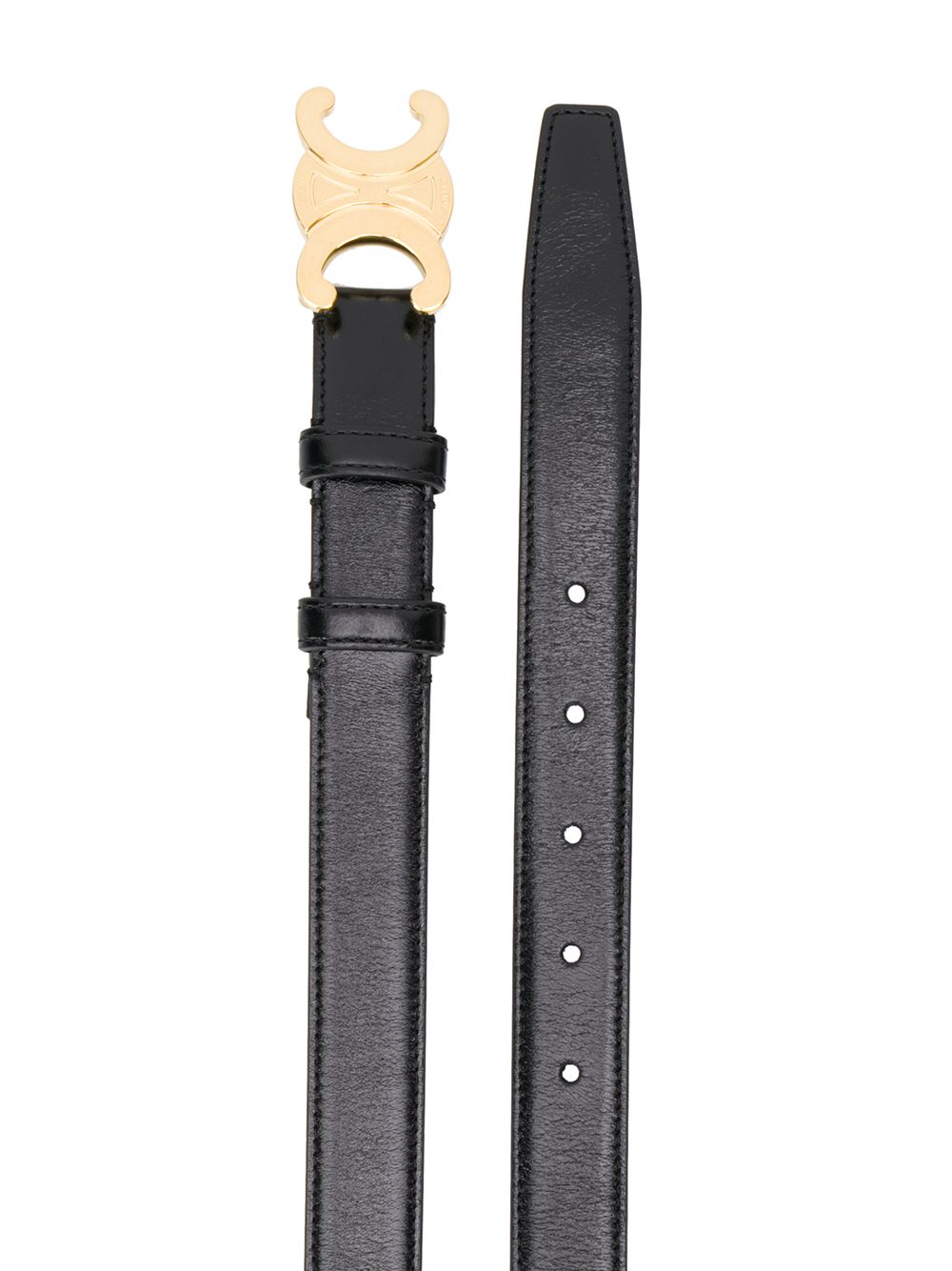 Celine Women Triomphe Leather Belt CELINE