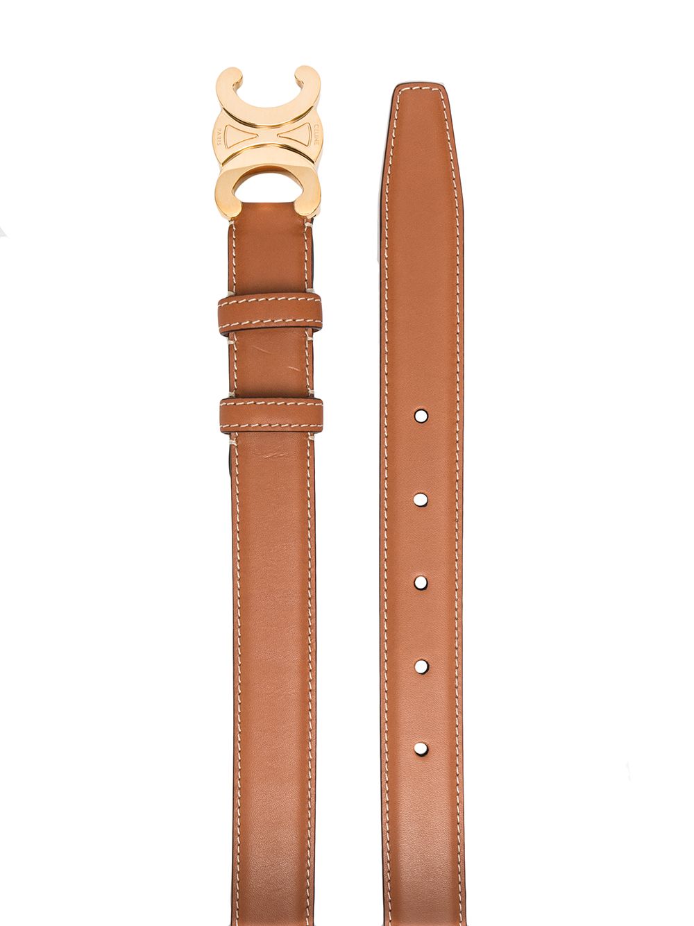 Celine Women Triomphe Leather Belt