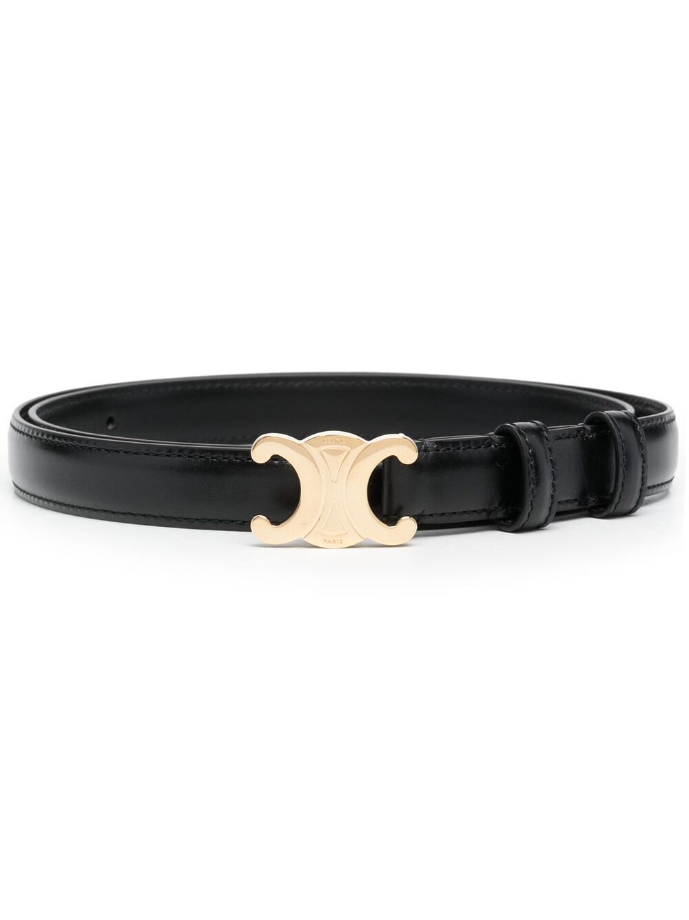 Celine Women Triomphe Leather Belt CELINE