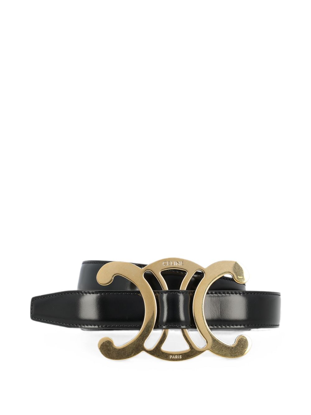 Celine Women Triomphe Leather Belt CELINE