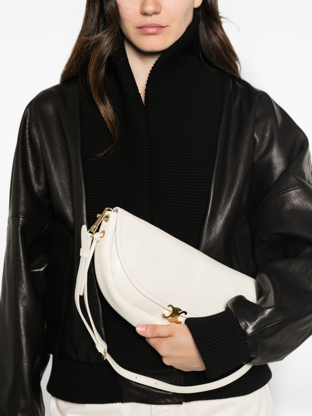 Celine Women Triomphe Small Leather Shoulder Bag CELINE