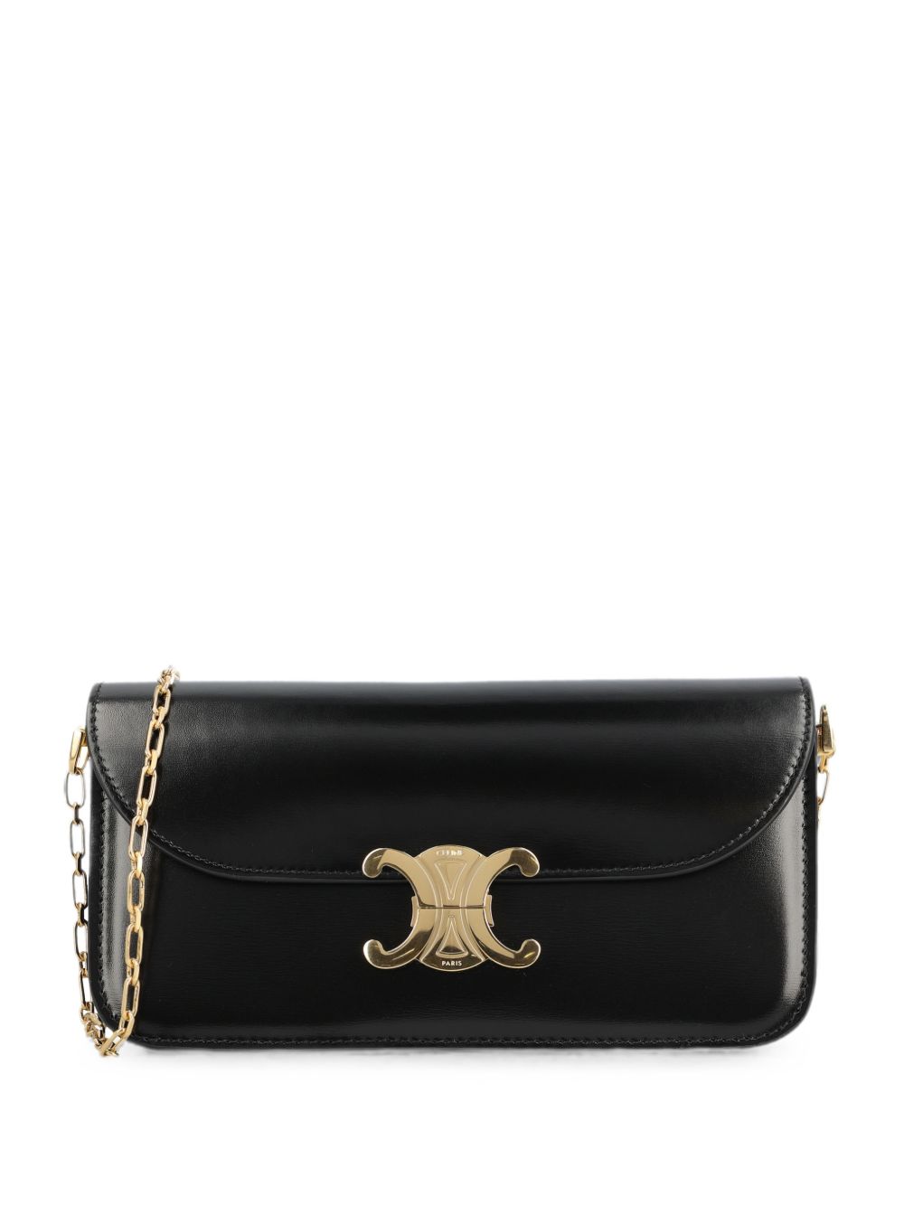 Celine Women Triomphe Chain Small Leather Shoulder Bag CELINE