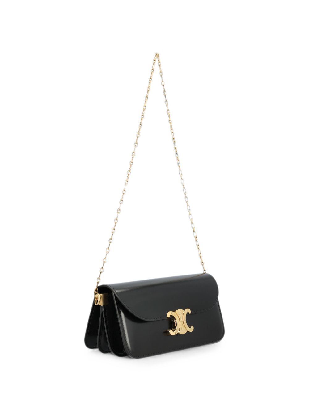 Celine Women Triomphe Chain Small Leather Shoulder Bag CELINE