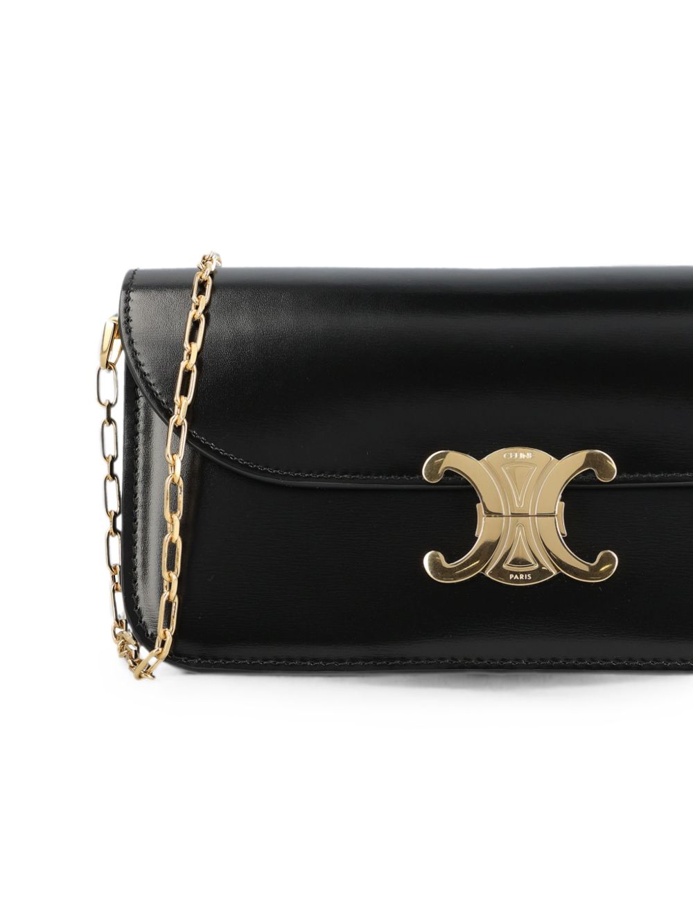 Celine Women Triomphe Chain Small Leather Shoulder Bag CELINE