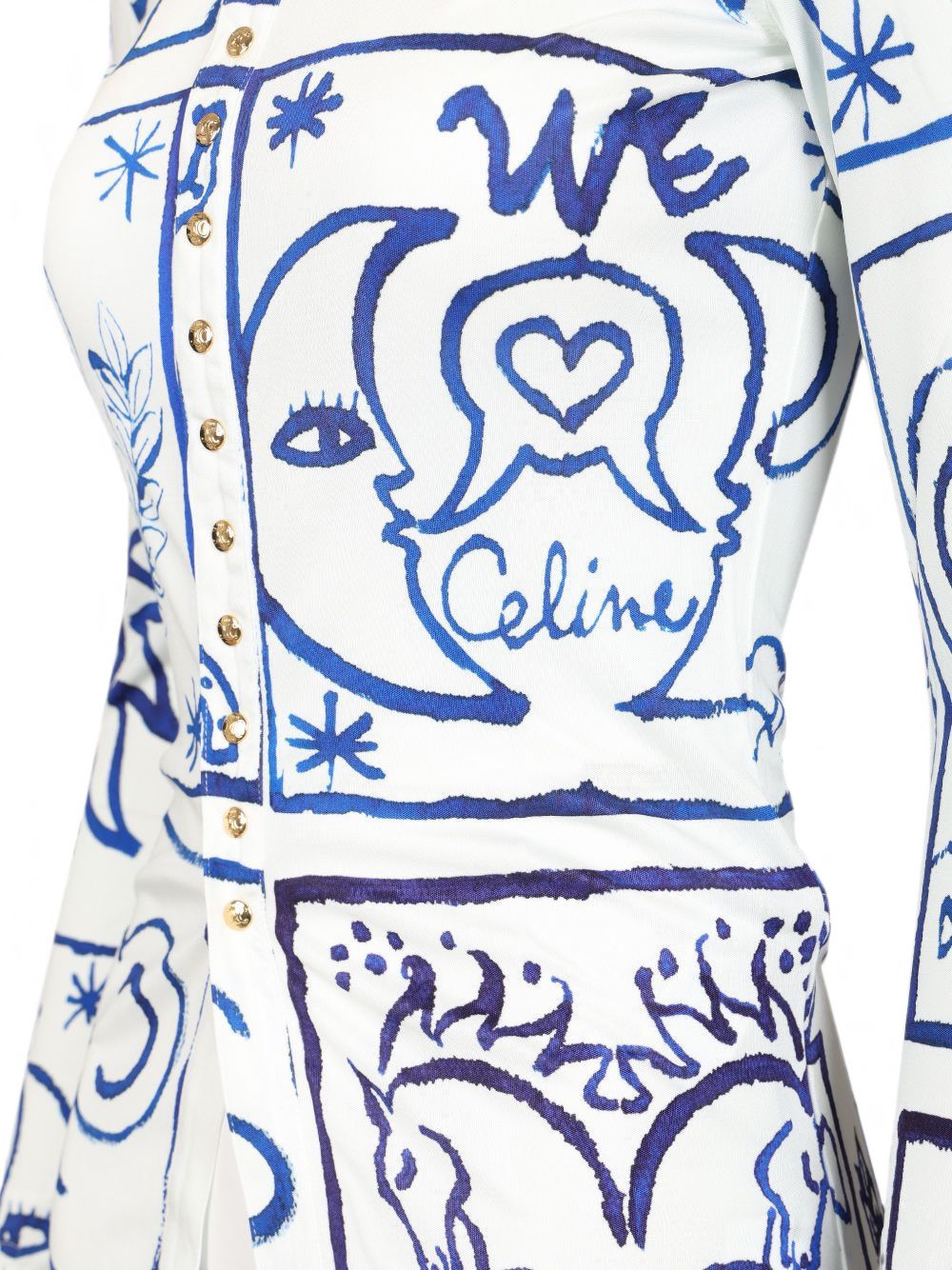 Celine Women Printed Silk Shirt CELINE