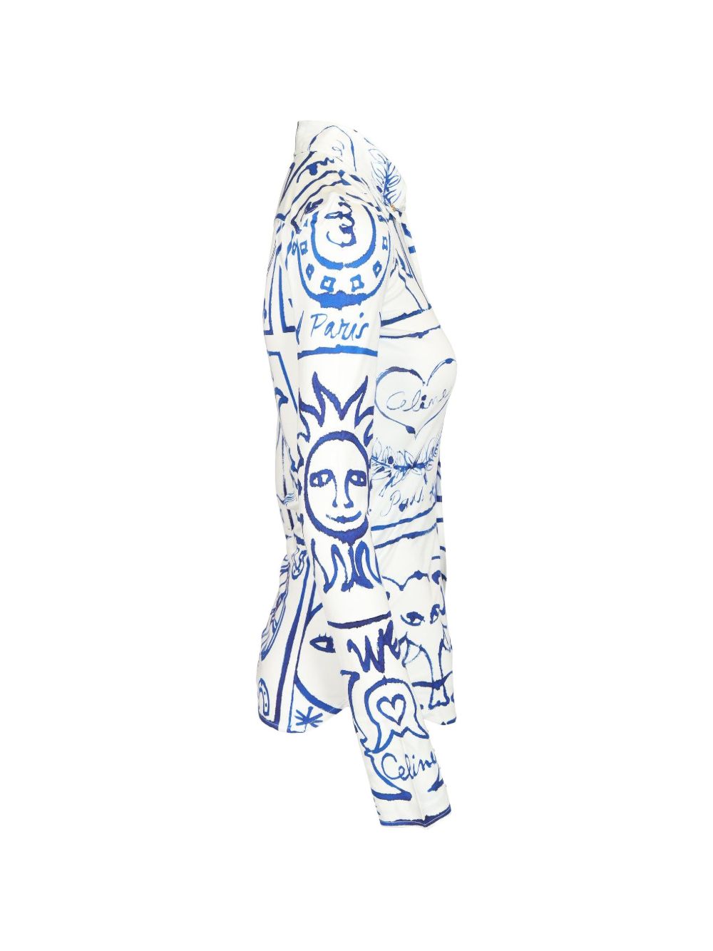 Celine Women Printed Silk Shirt CELINE