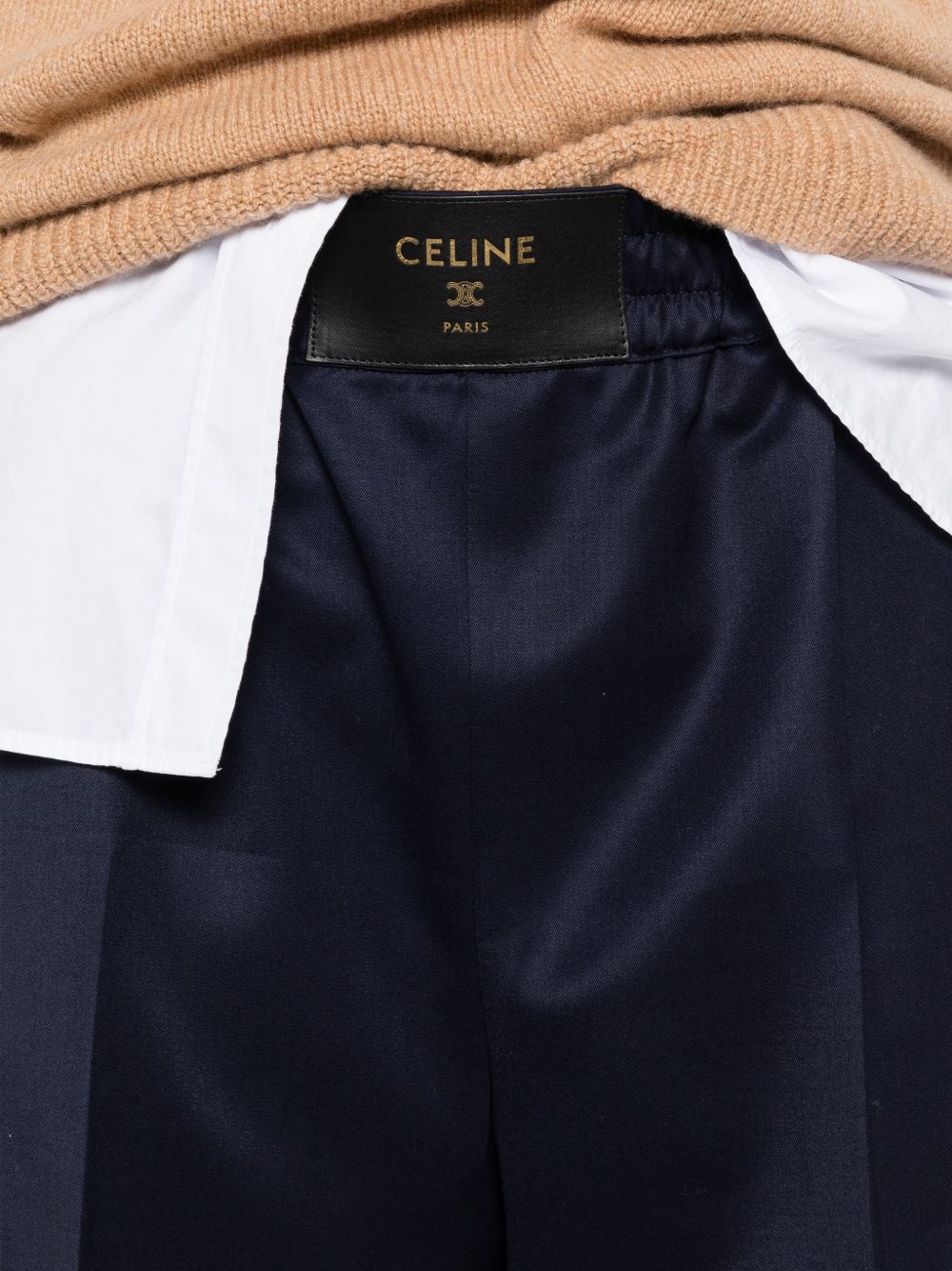 Celine Women Logo Wool Shorts CELINE