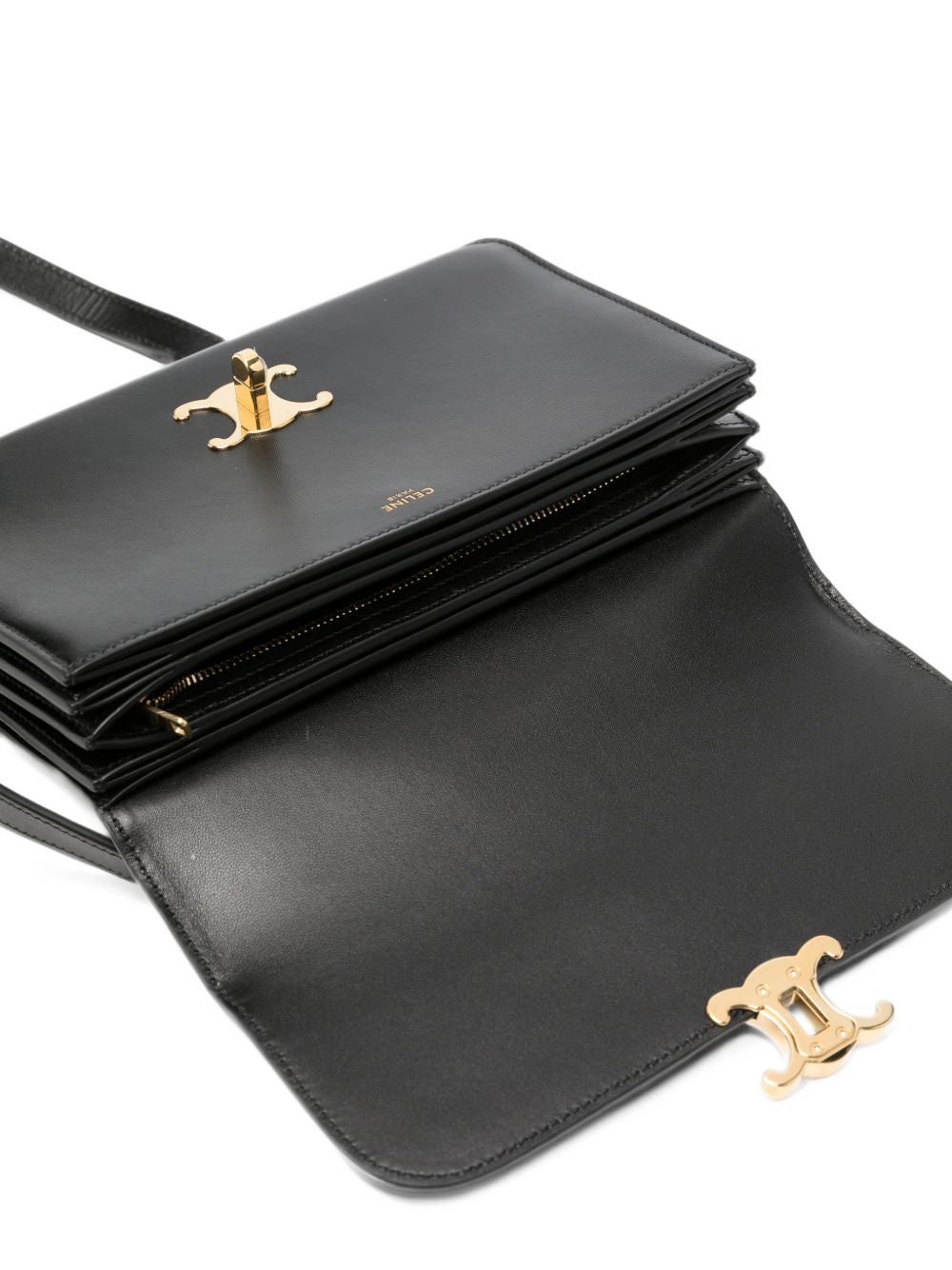 Celine Women Fold Leather Shoulder Bag CELINE