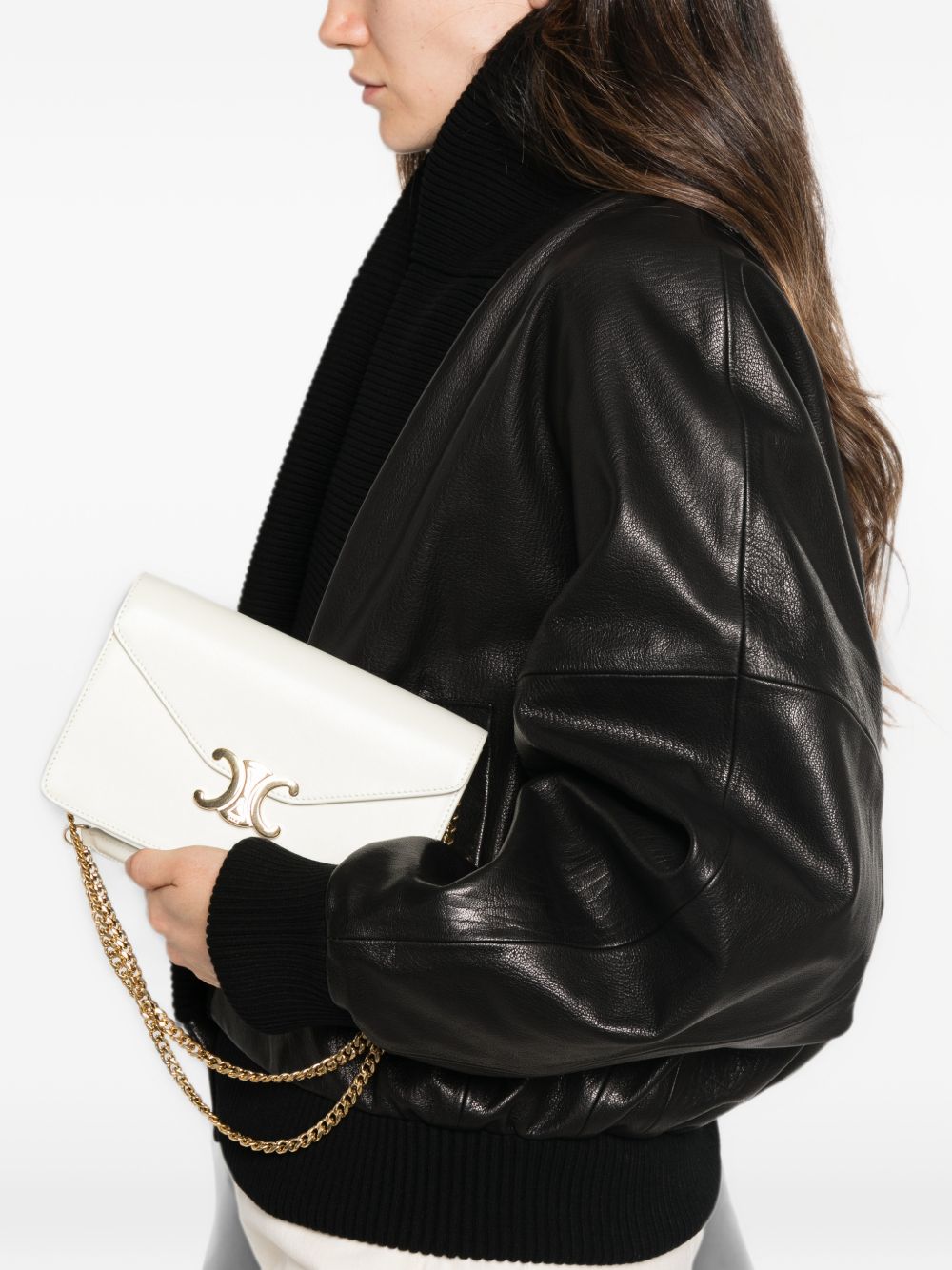 Celine Women Margo Leather Wallet On Chain CELINE