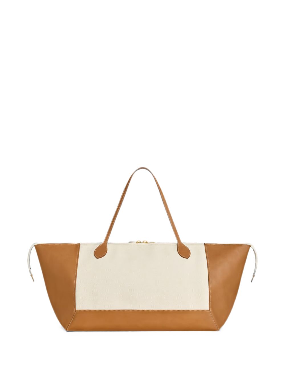 Celine Women Cabas Frame Leather And Canvas Tote CELINE