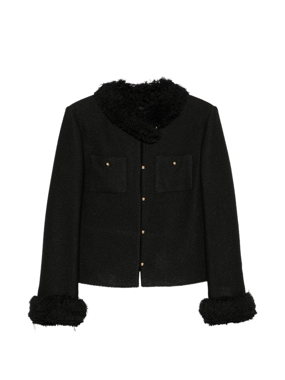 Celine Women Fringed Wool Blend Jacket CELINE