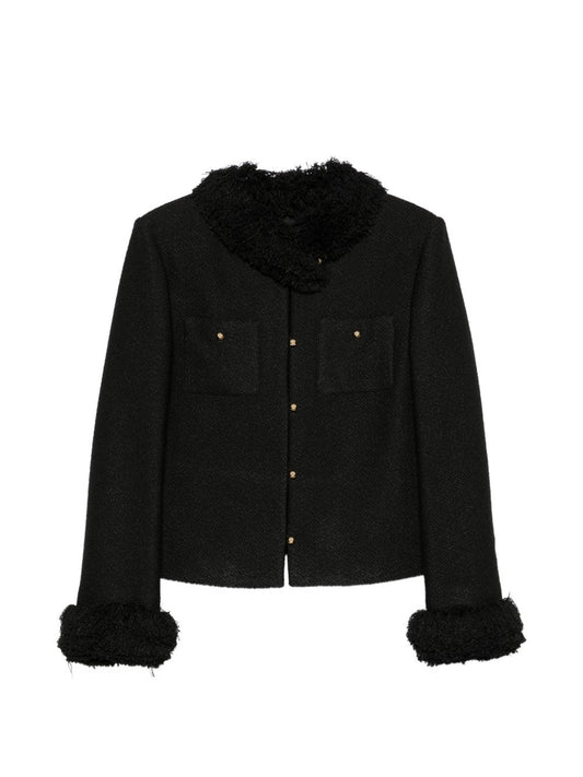 Celine Women Fringed Wool Blend Jacket CELINE