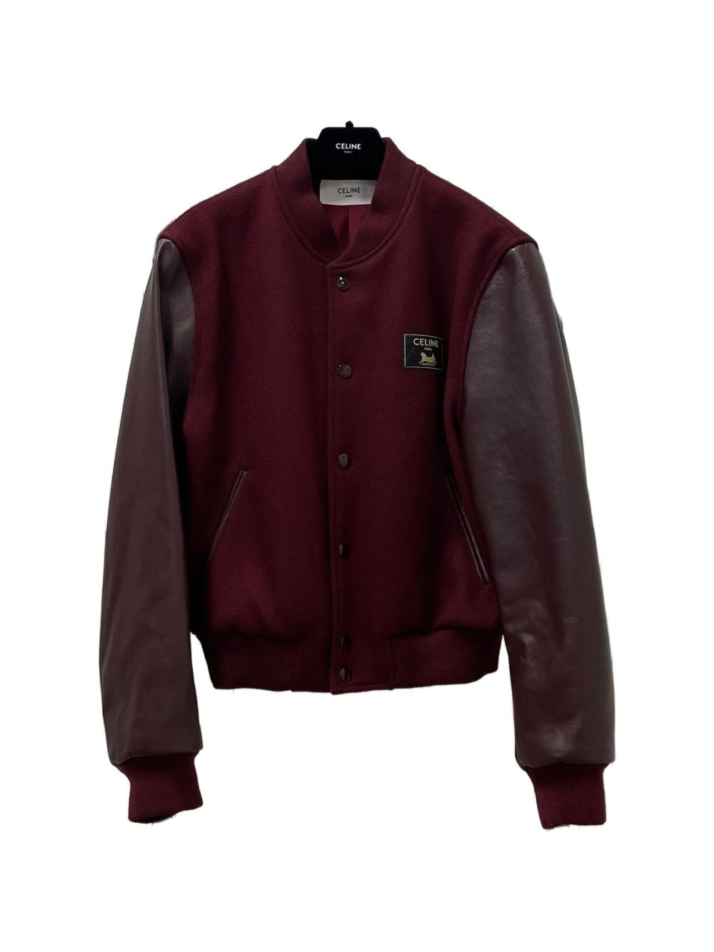 Celine Men Wool And Leather Bomber Jacket CELINE