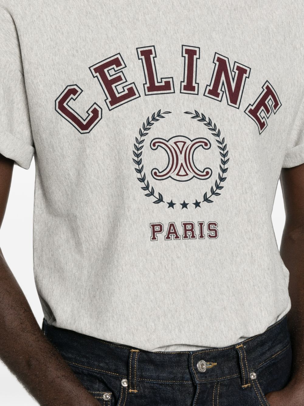 Celine Men Logo Cotton T-Shirt CELINE