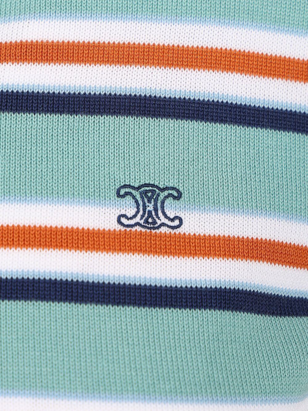 Celine Women Striped Cotton Polo Shirt CELINE