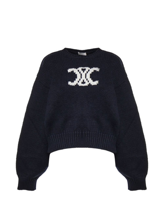 Celine Women Triomphe Cotton Sweater CELINE