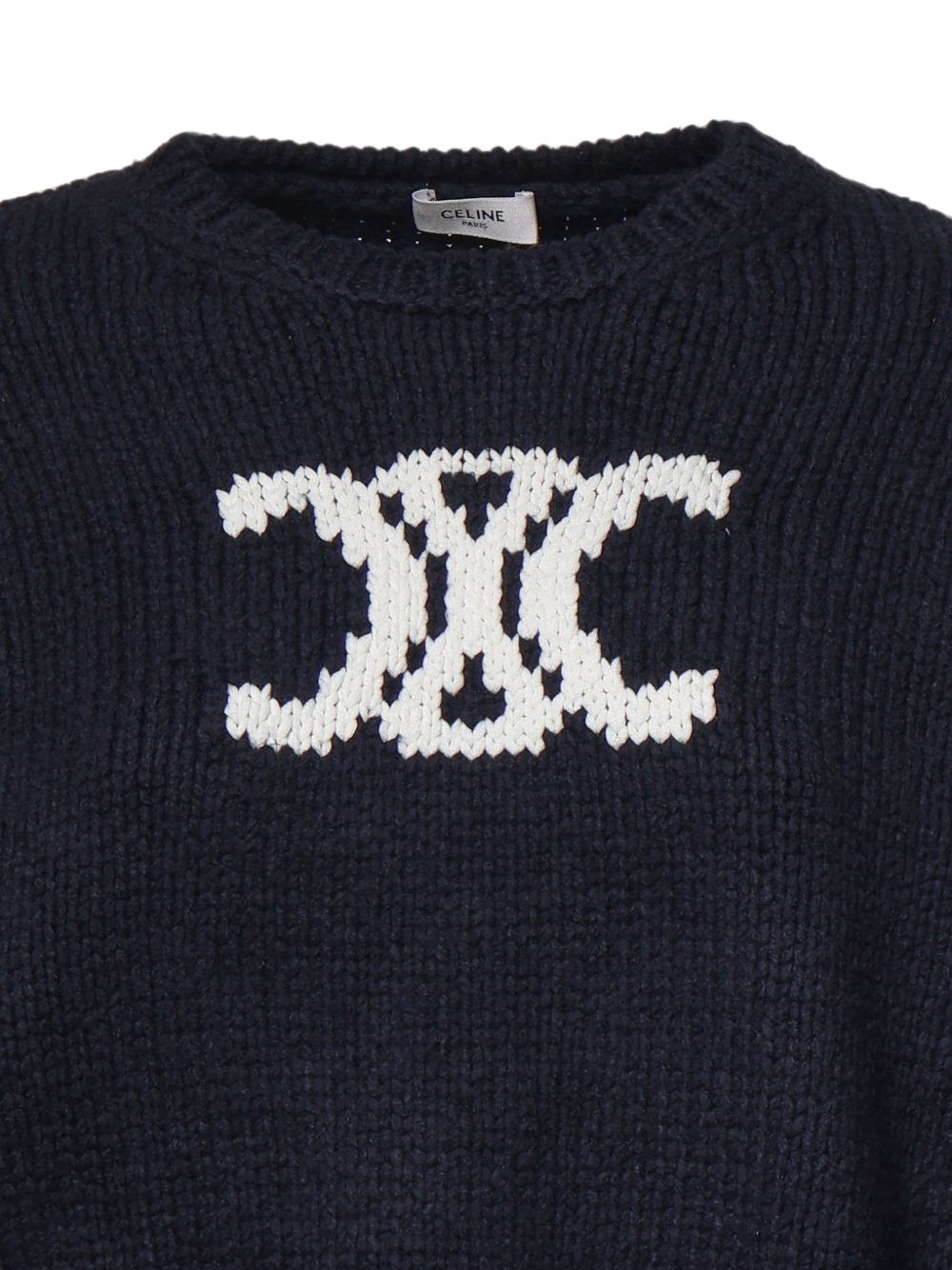 Celine Women Triomphe Cotton Sweater CELINE