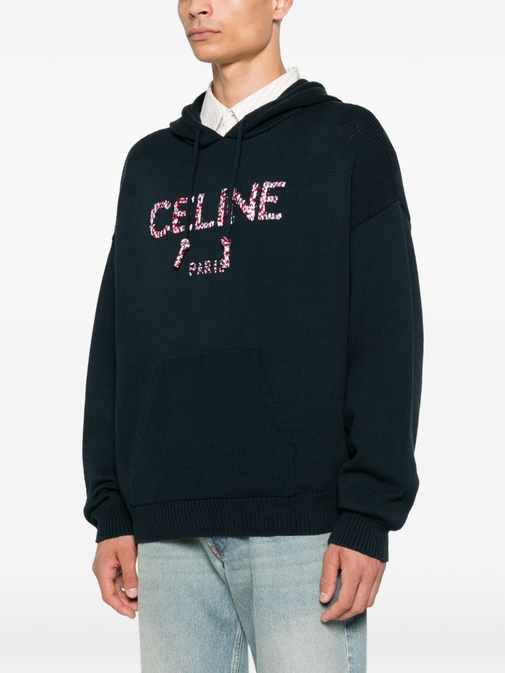 Celine Men Logo Cotton Hoodie CELINE