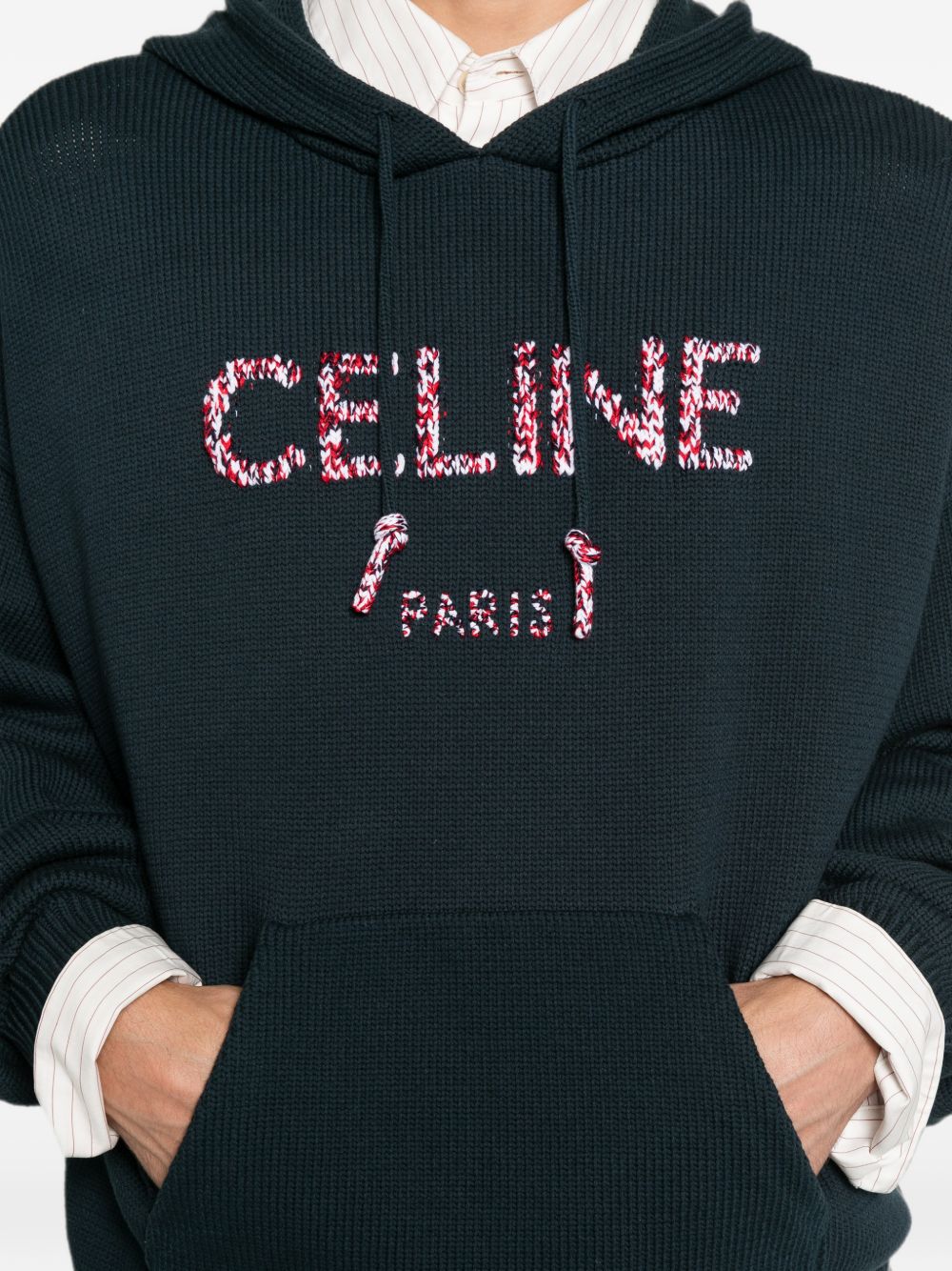 Celine Men Logo Cotton Hoodie CELINE