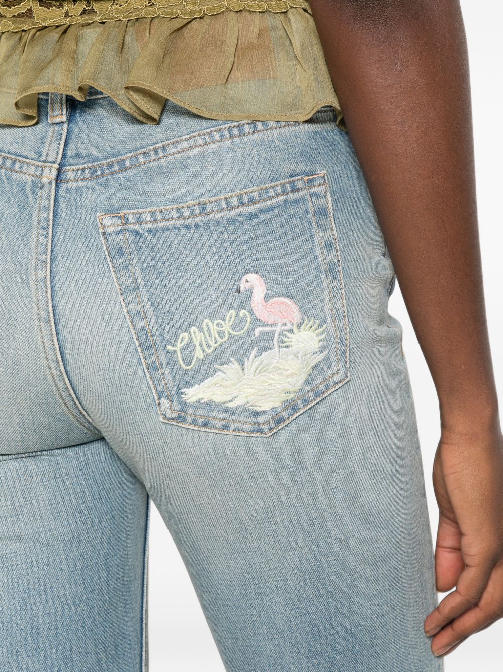 Chloé Women Flared Leg Denim Jeans CHLOE