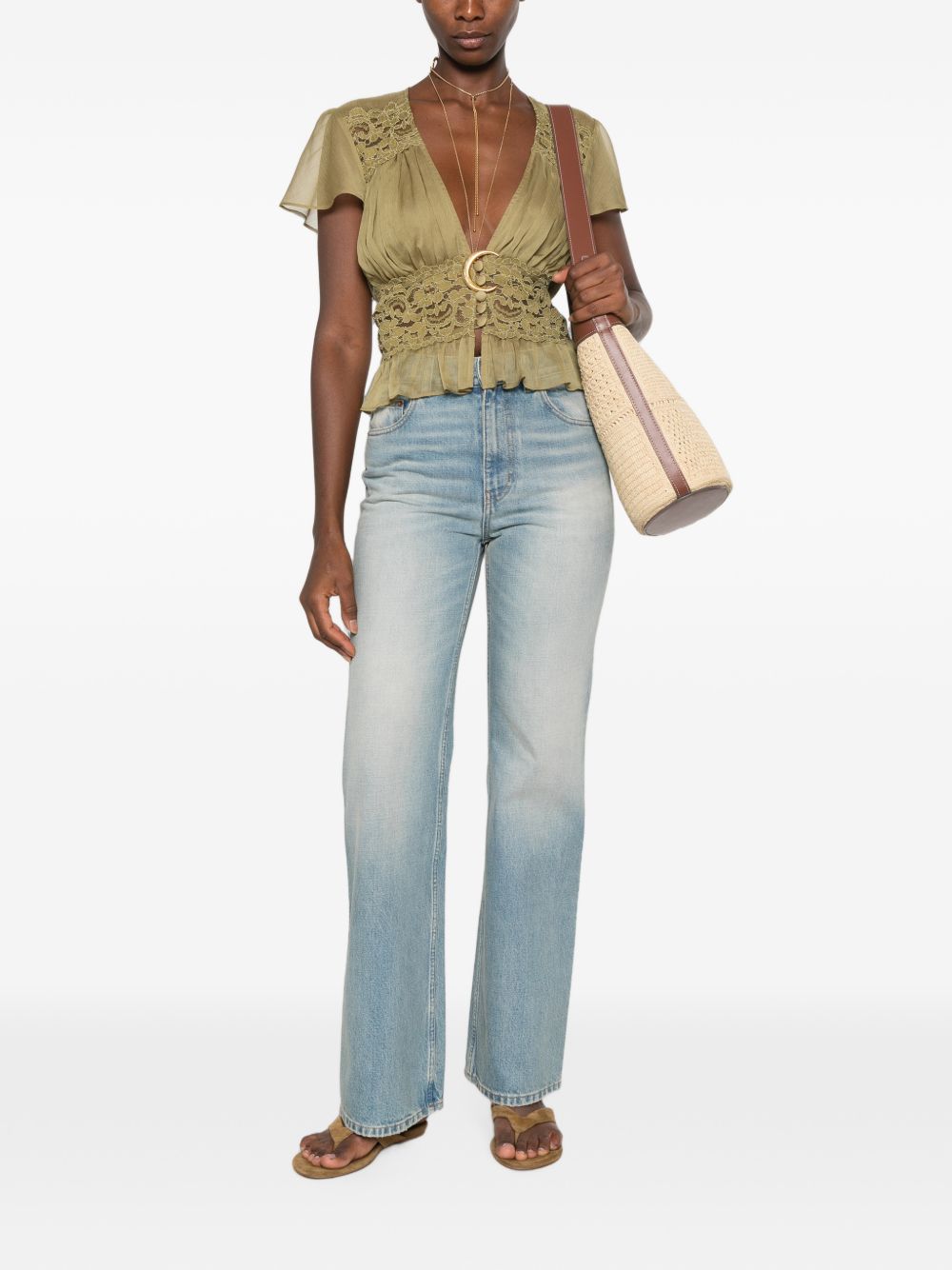 Chloé Women Flared Leg Denim Jeans CHLOE