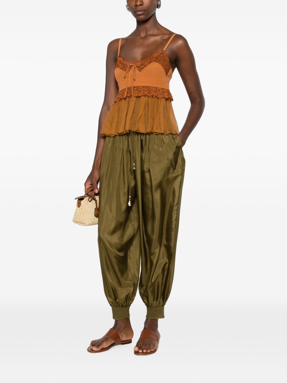 Chloé Women Silk Laced Top CHLOE