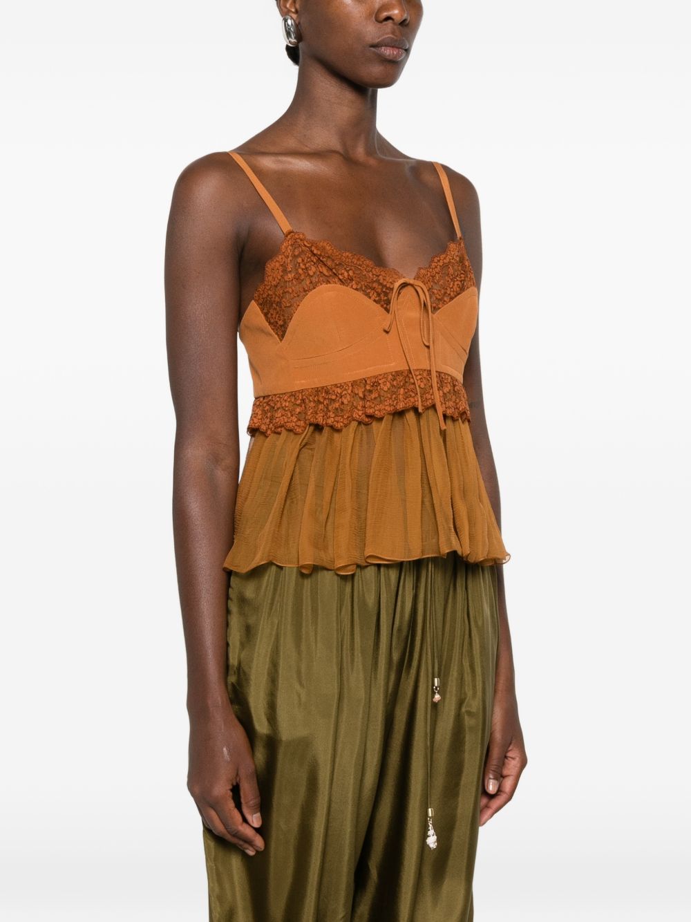 Chloé Women Silk Laced Top CHLOE