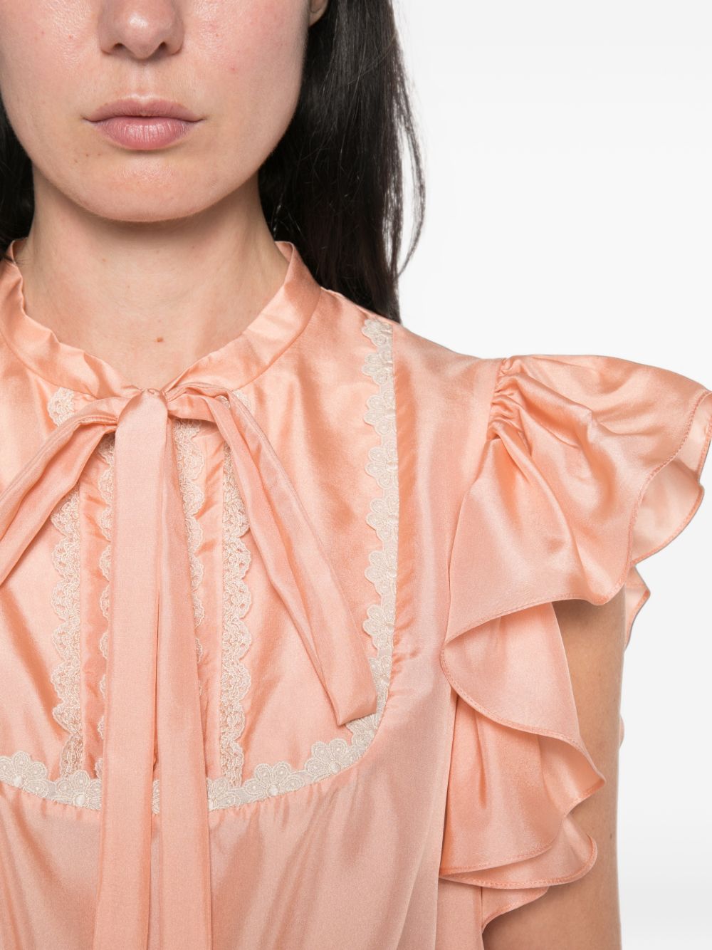 Chloé Women Silk Rouched Top CHLOE