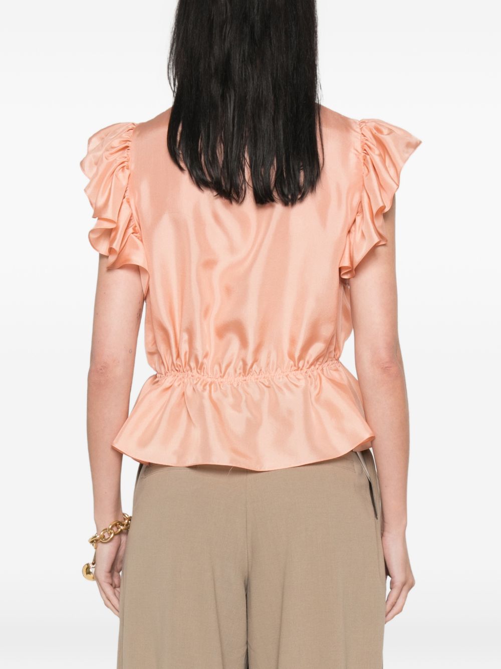 Chloé Women Silk Rouched Top CHLOE